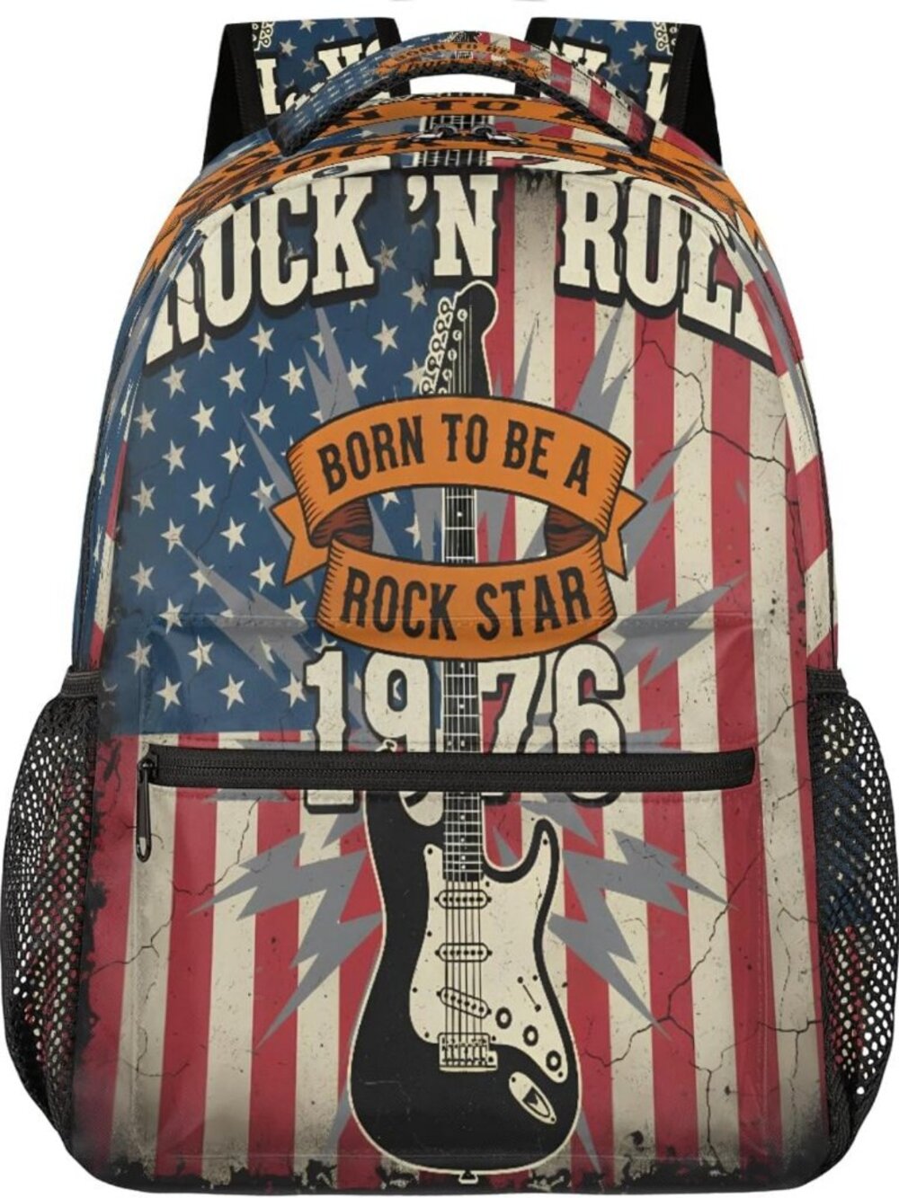 Stylish American Flag Backpack - Large Waterproof School Bag for Teens